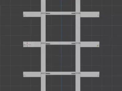 Shelving for warehouse 3D model
