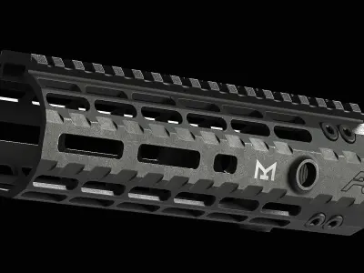 Aero Precision Ar15 Enhanced M-Lok Handguard Gen 2 Low-poly 3D model