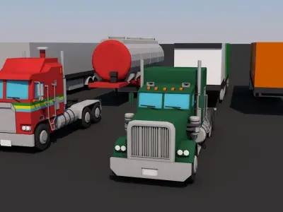 Truckstrailer Free 3D model