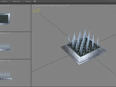 Cartoon Game Trap - thorn Low-poly 3D model