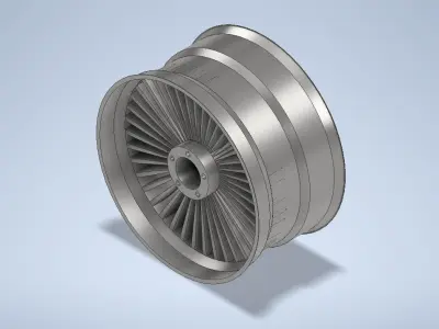 Multi Spoke Wheel 3D Model Free 3D model