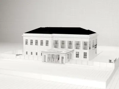 Neoclassicial Villa Germany Wiegand Haus Low-poly 3D model