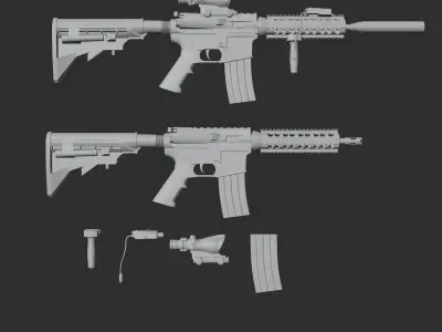 Gun Pack V1 3D model