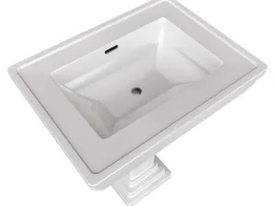 Antique Washbasin Low-poly 3D model