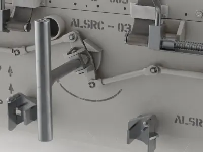 Lunar Sample Return Container with Loosened Clamps 3D model