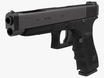 Generic Competition Pistol Black 3D model