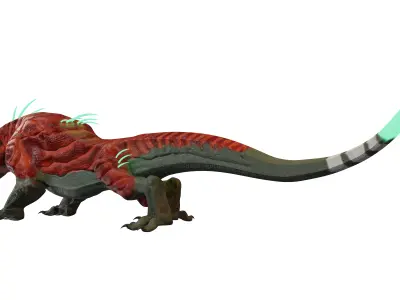Creature Tiger Free low-poly 3D model