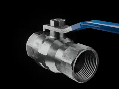 BALL VALVE Low-poly 3D model