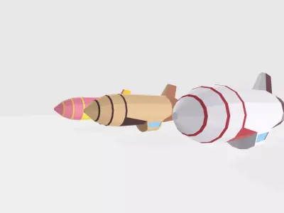 Lowpoly Air ship ready Free low-poly 3D model
