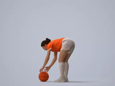 00468Gloria006 - Adult Caucasian woman exercising in 3D model