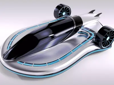 Hovercraft 3D model 5