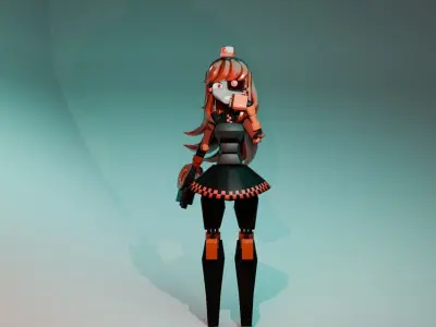 Mimi sentry in the style of Oni Animations Free 3D model