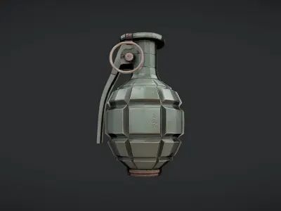 military hand grenade 2 3D model