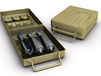 8cm Mortar Bomb 3D model