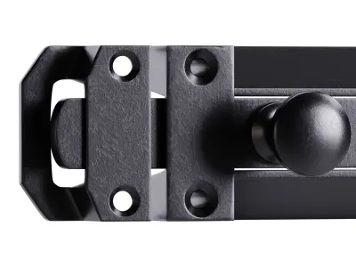 Brass Slide Bolt Door Latch 3D model