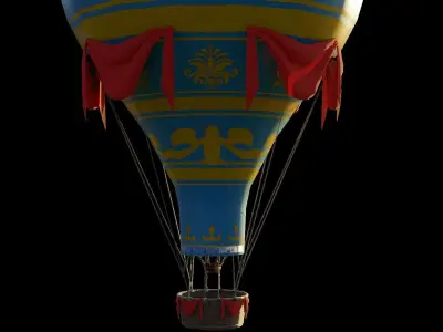 Hot Air Balloon Low-poly 3D model buy