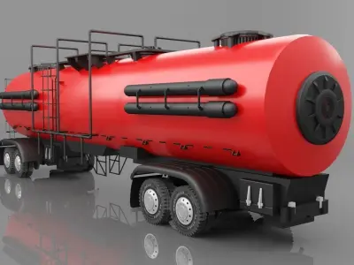 Tanker truck 3D model