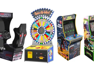 Four Arcade Games Collection 3D model