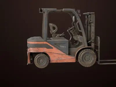  Dusty Forklift Trucks All PBR Unity UE Textures 3D Model Pack