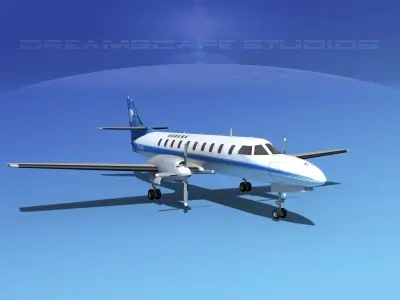 Swearingen SA226 Metroliner Sabena 3D model