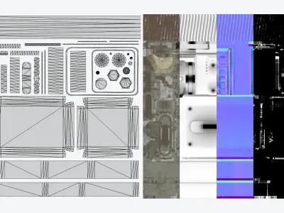 Toggle Switch PBR Constructor Low-poly 3D model
