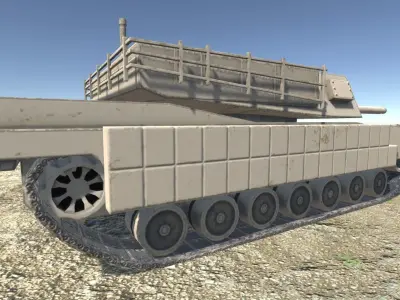 Low Poly M1 Abrams Low-poly 3D model