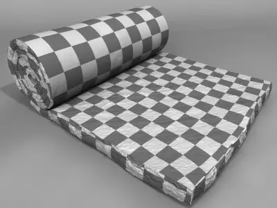 Insulation piece of paper with grid 3D model