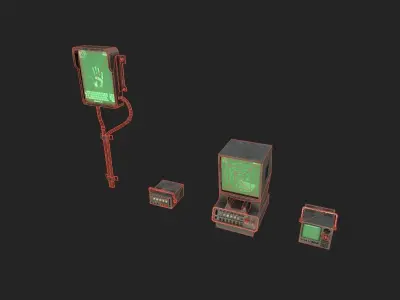 Military Equipment Pack Low-poly 3D model