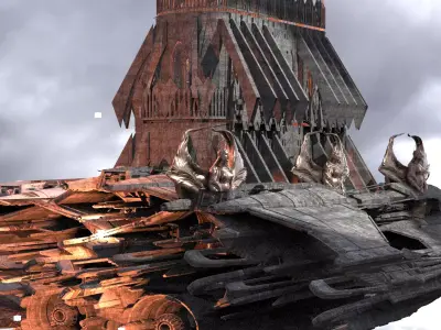 Medieval Arch Airship 2 3D model