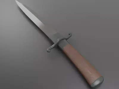 Dagger knife Low-poly 3D model