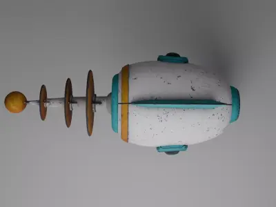 Retro style Ray Gun Low-poly 3D model purchase