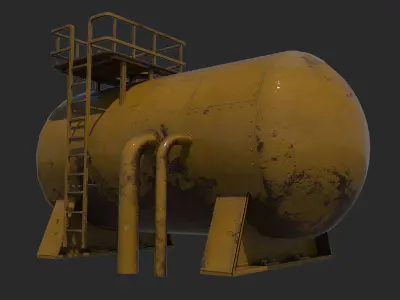 Oil Tank Low-poly 3D model get