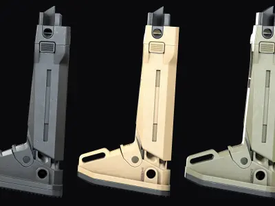  Magpul Zhukov-S stock AKM AK 74 Low-poly 3D model