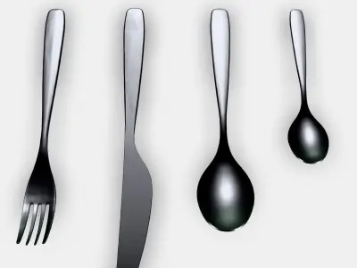 TILLAGD 24piece cutlery set Low-poly 3D model