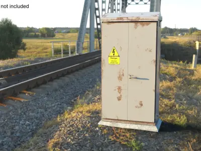 Old Railway Relay Cabinet 3D model