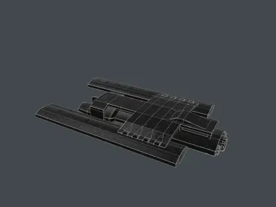 Spaceship Low-poly 3D model order