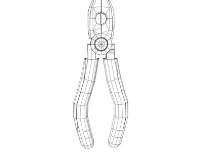 Plier 3d model four pliers 3D model