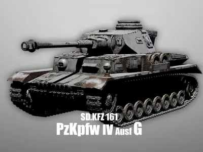 Panzer 4 - PzKpfw IV - Ausf G - Common Livery Low-poly 3D model
