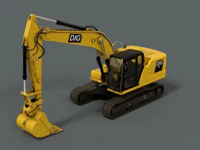 Excavator Rig 3D model
