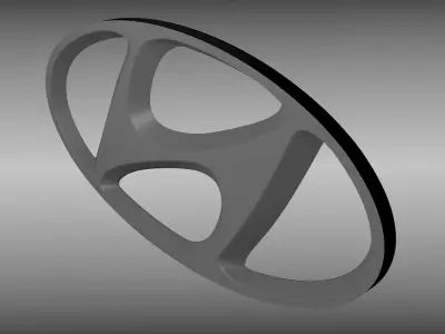 hyundai logo 3D model from CGTrader