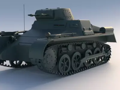 Panzerkampfwagen german tank 3D model