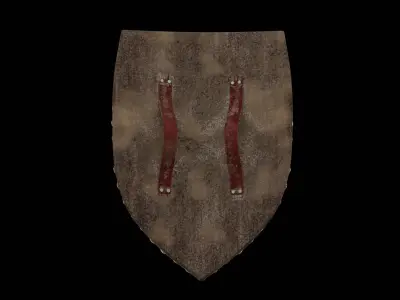 Ancient War Shield Low-poly 3D model purchase