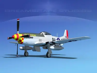 P-51D Mustang Old Crow 3D model