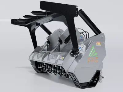 FORESTRY MULCHER 500U 3D MODEL Low-poly 3D model