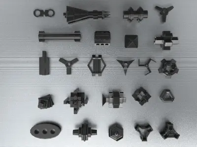Kitbash-5 metal structure 3D model