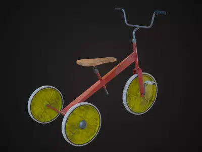 Vintage Tricycle for Children 3D model