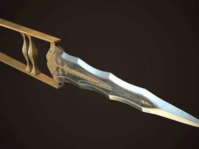 Assassin Blade 04 Low-poly 3D model