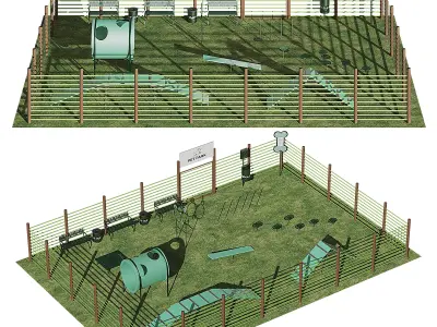 Dog training area 3D model