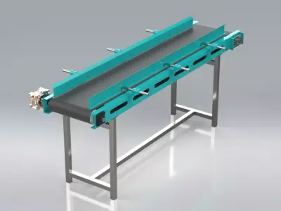 PVC Conveyor Belt Assembly 3D model