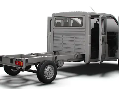 Citroen Jumper Chassis Truck CrCab 4035WB HQInterior 2023 3D model